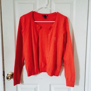 Coral Cardigan NWOT